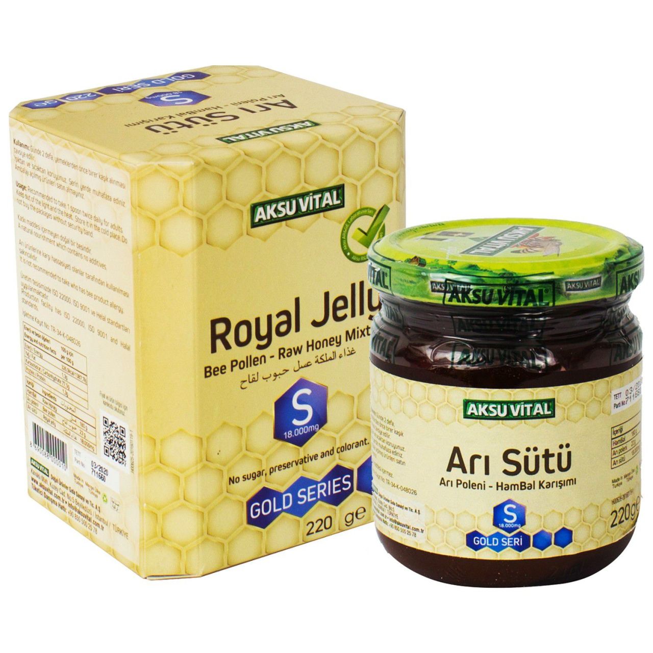 Arı%20Sütü%20Arı%20Poleni%20Ham%20Bal%20Karışımı%2018.000mg%20220gr