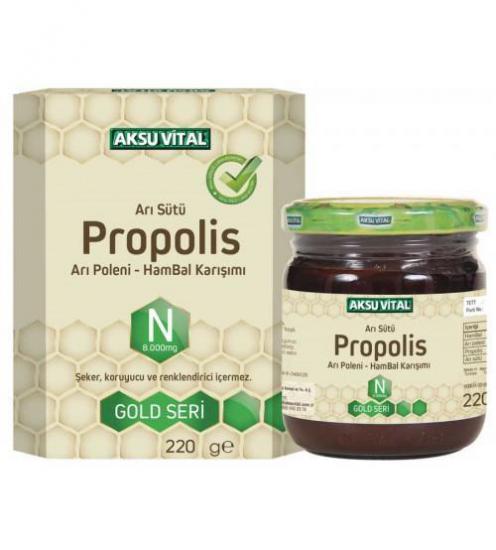 Aksuvital Propolisli Arı Sütü Bal Polen Karışımı (n) 8.000 Mg