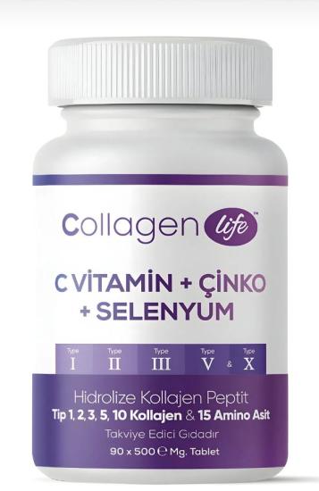 COLLAGEN PRO LİFE C VİTAMİN+ÇİNKO+SELENYUM